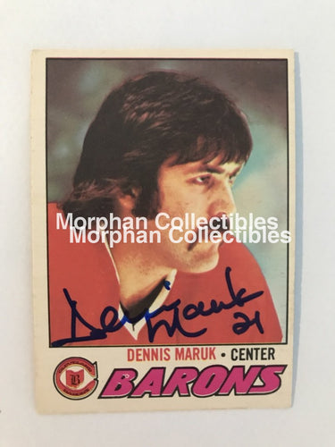 Dennis Maruk Autographed Cards 1977/78 Opc #3 Card