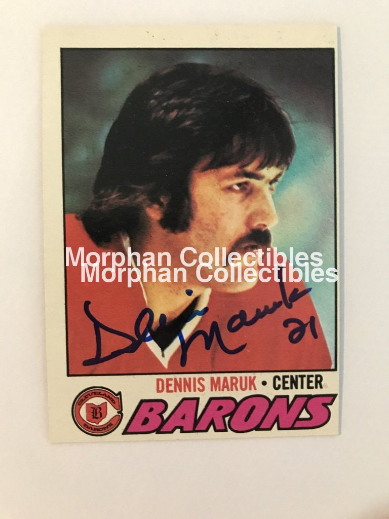 Dennis Maruk Autographed Cards 1977/78 Topps Card