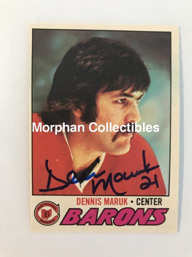 Dennis Maruk Autographed Cards 1977/78 Opc #4 Card