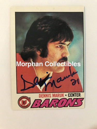 Dennis Maruk Autographed Cards 1977/78 Topps Card