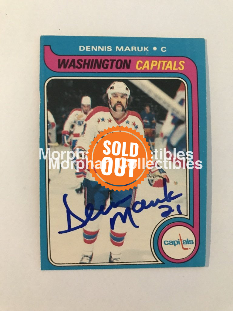 Dennis Maruk Autographed Cards 1979/80 Opc #4 Card