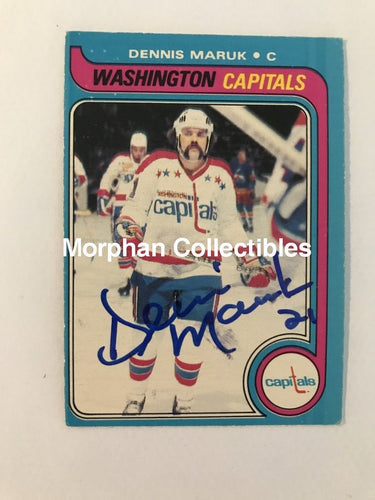 Dennis Maruk Autographed Cards 1979/80 Opc #3 Card