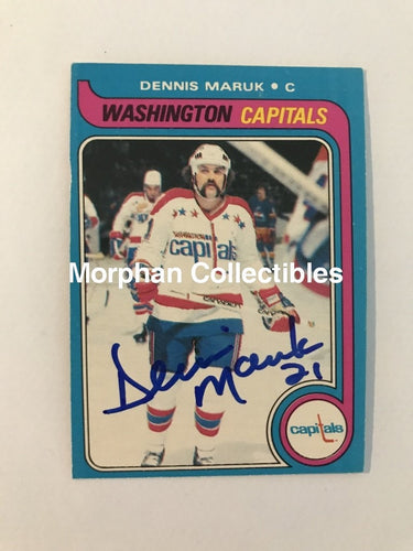 Dennis Maruk Autographed Cards 1979/80 Opc #4 Card