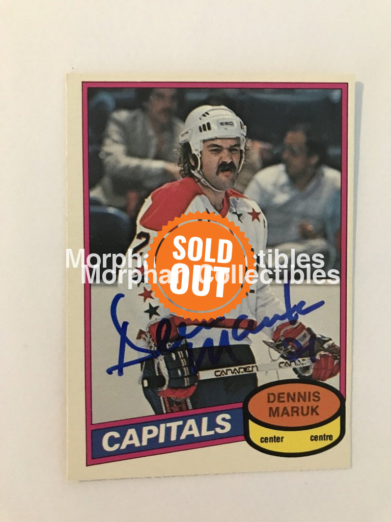 Dennis Maruk Autographed Cards 1980/81 Opc #1 Card