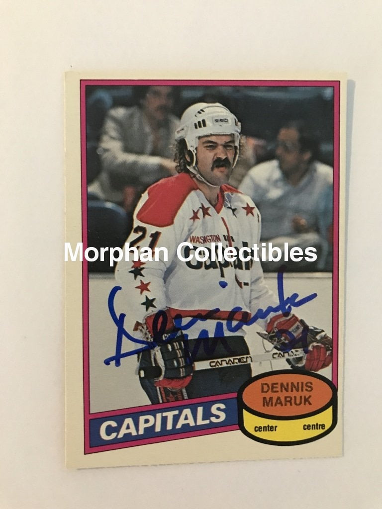 Dennis Maruk Autographed Cards 1980/81 Opc #1 Card