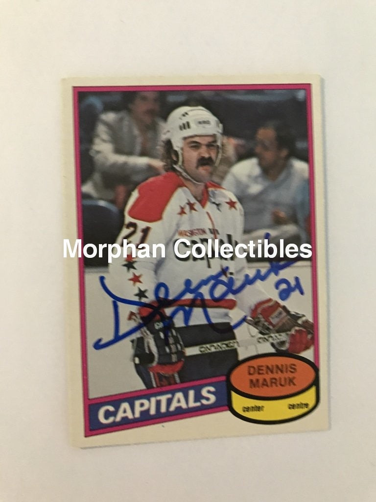 Dennis Maruk Autographed Cards 1980/81 Opc #2 Card