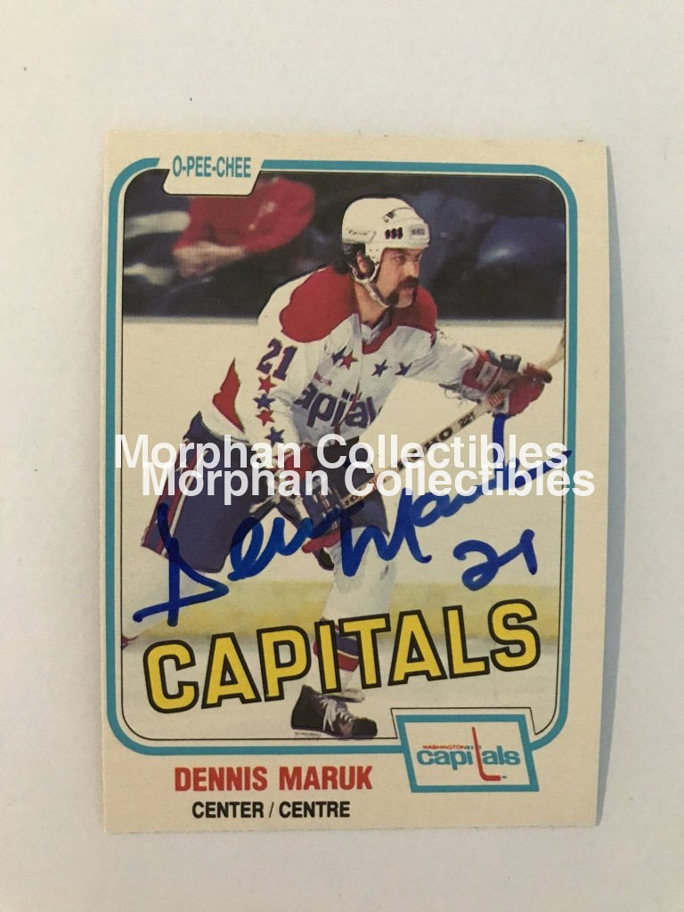 Dennis Maruk Autographed Cards 1981/82 Opc #2 Card