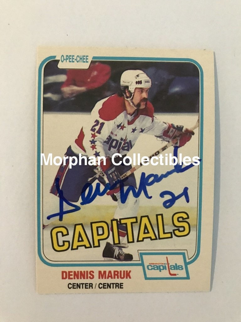 Dennis Maruk Autographed Cards 1981/82 Opc #2 Card