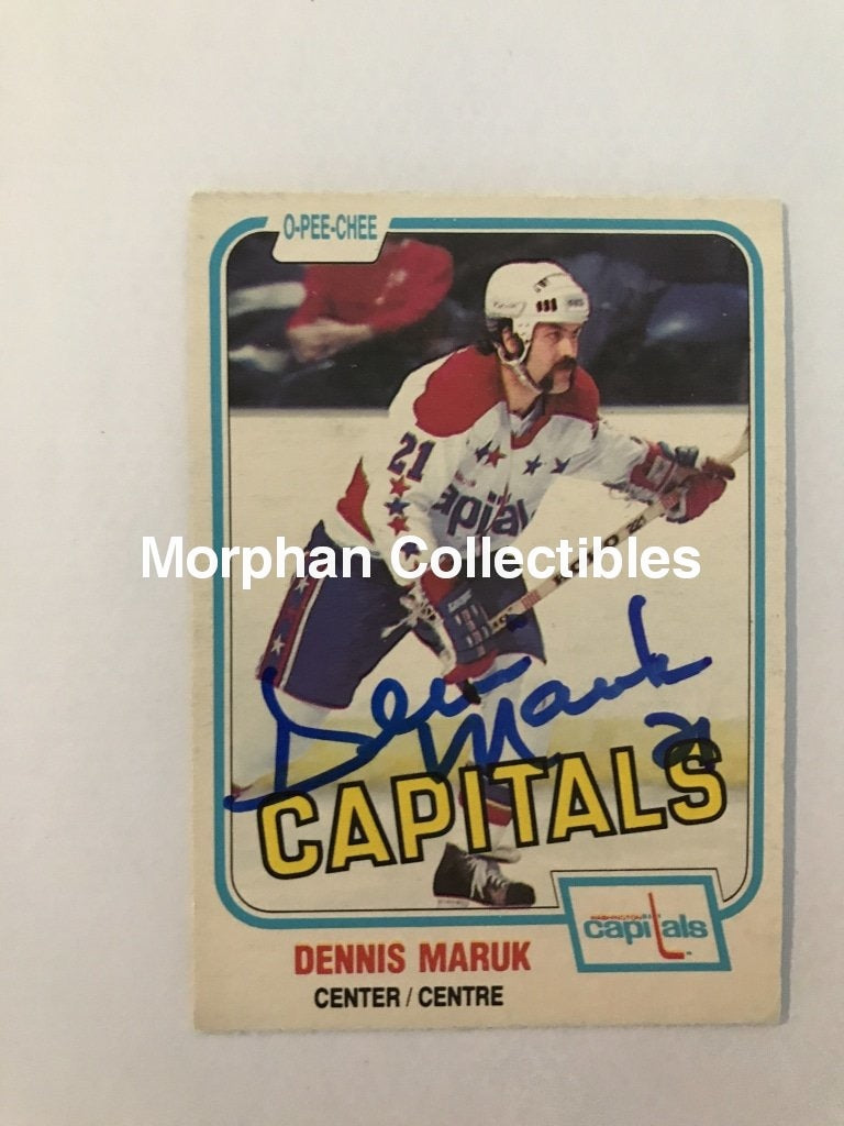 Dennis Maruk Autographed Cards 1981/82 Opc #3 Card