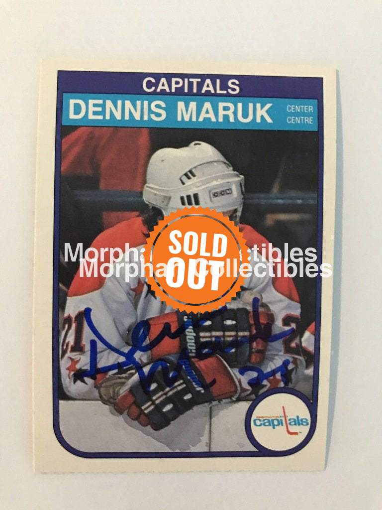 Dennis Maruk Autographed Cards 1982/83 Opc #2 Card