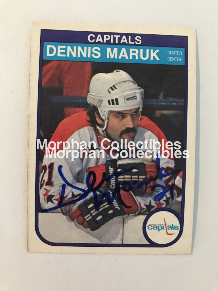 Dennis Maruk Autographed Cards 1982/83 Opc #3 Card