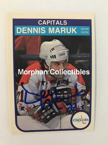 Dennis Maruk - Autographed Card 1982/83 Opc #1