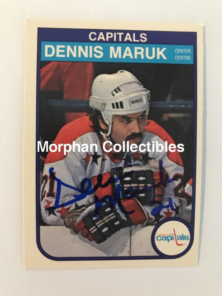 Dennis Maruk Autographed Cards 1982/83 Opc #4 Card