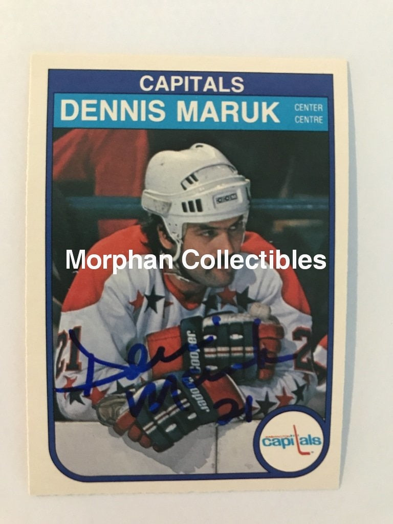 Dennis Maruk Autographed Cards 1982/83 Opc #5 Card