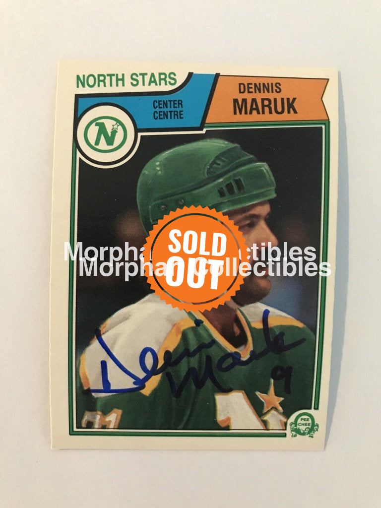 Dennis Maruk Autographed Cards 1983/84 Opc #1 Card