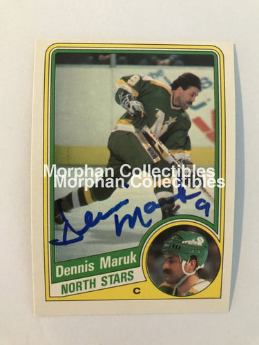Dennis Maruk Autographed Cards 1984/85 Opc #1 Card