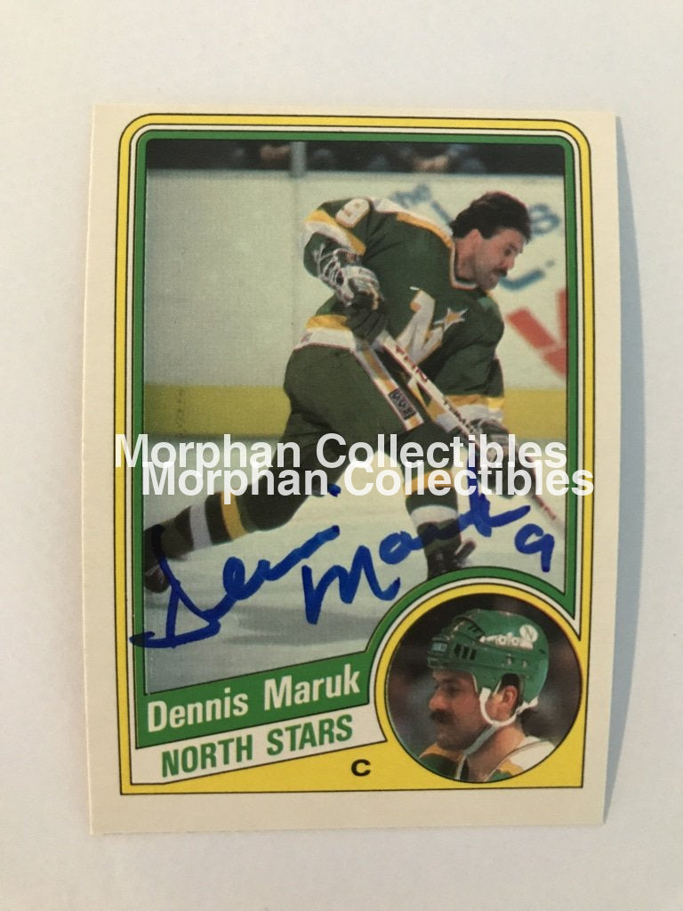 Dennis Maruk Autographed Cards 1984/85 Opc #1 Card