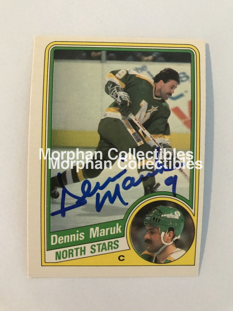 Dennis Maruk Autographed Cards 1984/85 Opc #4 Card