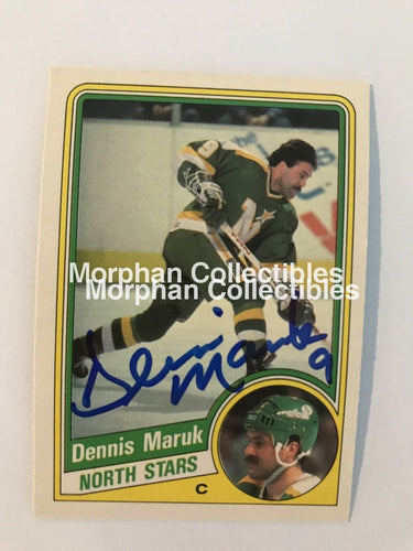 Dennis Maruk Autographed Cards 1984/85 Opc #5 Card