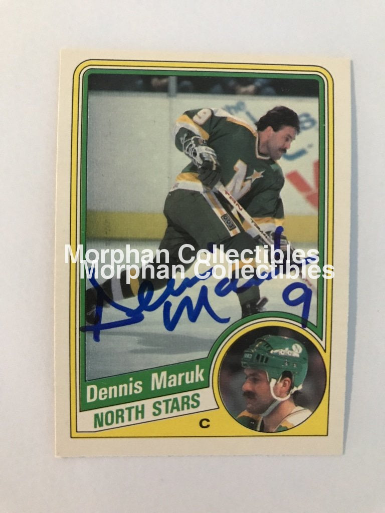 Dennis Maruk Autographed Cards 1984/85 Opc #6 Card