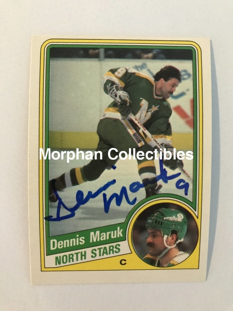 Dennis Maruk Autographed Cards 1984/85 Opc #1 Card