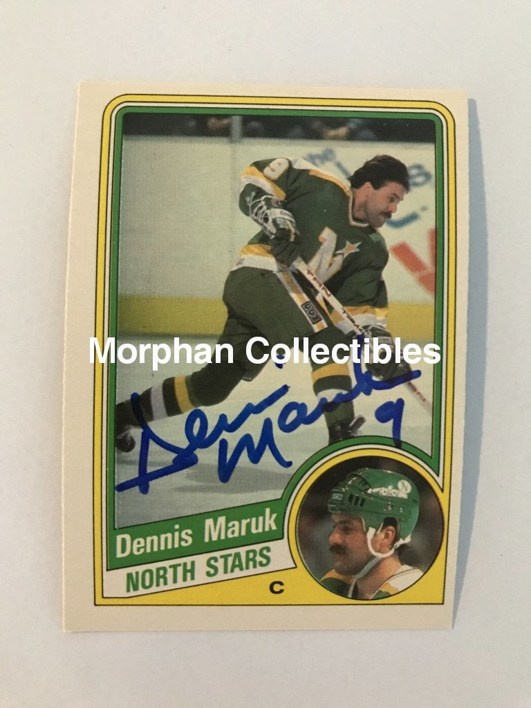 Dennis Maruk Autographed Cards 1984/85 Opc #4 Card