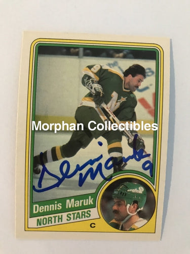 Dennis Maruk Autographed Cards 1984/85 Opc #5 Card