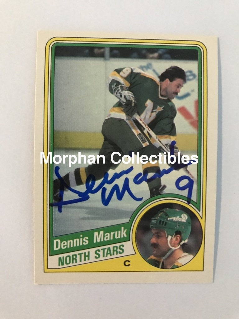 Dennis Maruk Autographed Cards 1984/85 Opc #6 Card