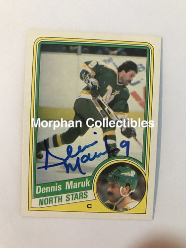 Dennis Maruk Autographed Cards 1984/85 Topps Card