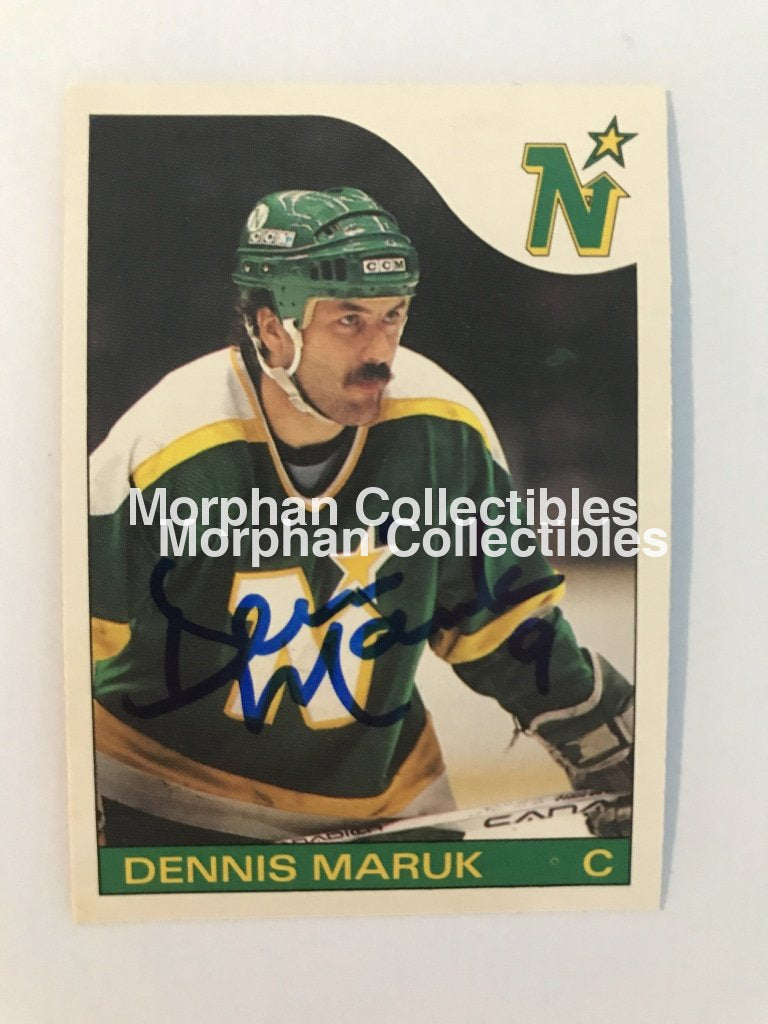 Dennis Maruk Autographed Cards 1985/86 Opc #1 Card