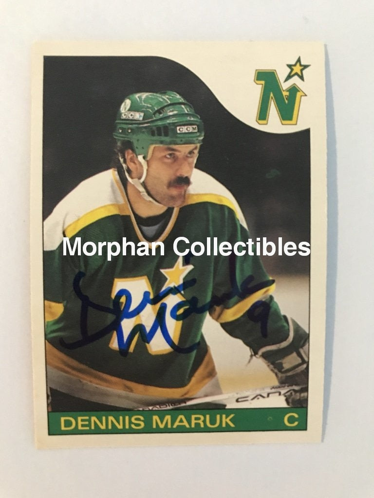 Dennis Maruk Autographed Cards 1985/86 Opc #1 Card