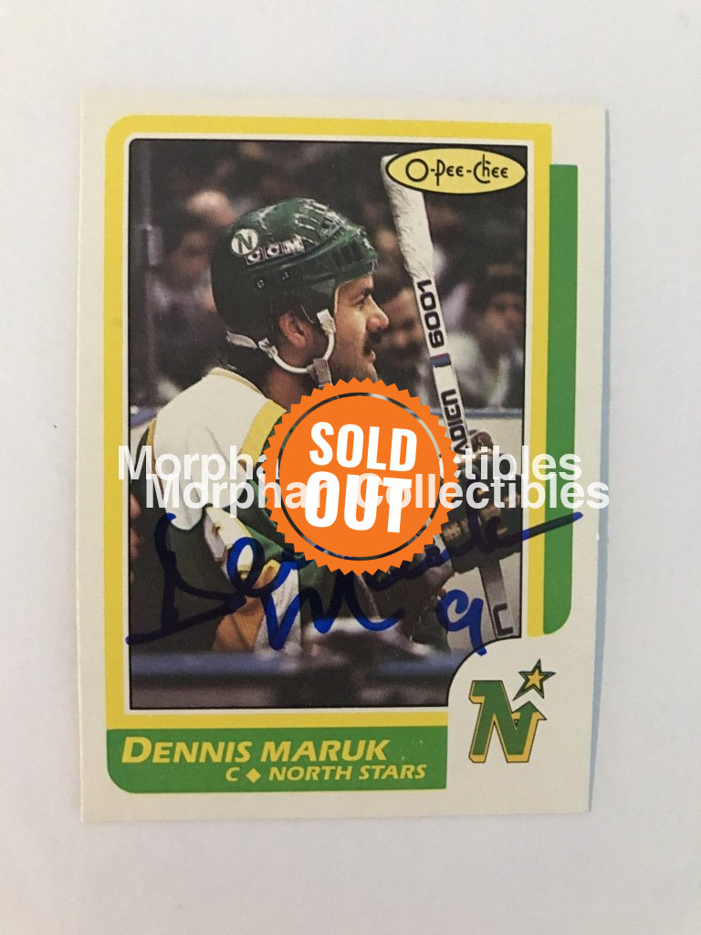 Dennis Maruk Autographed Cards 1986/87 Opc #1 Card