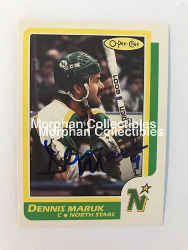 Dennis Maruk Autographed Cards 1986/87 Opc #2 Card