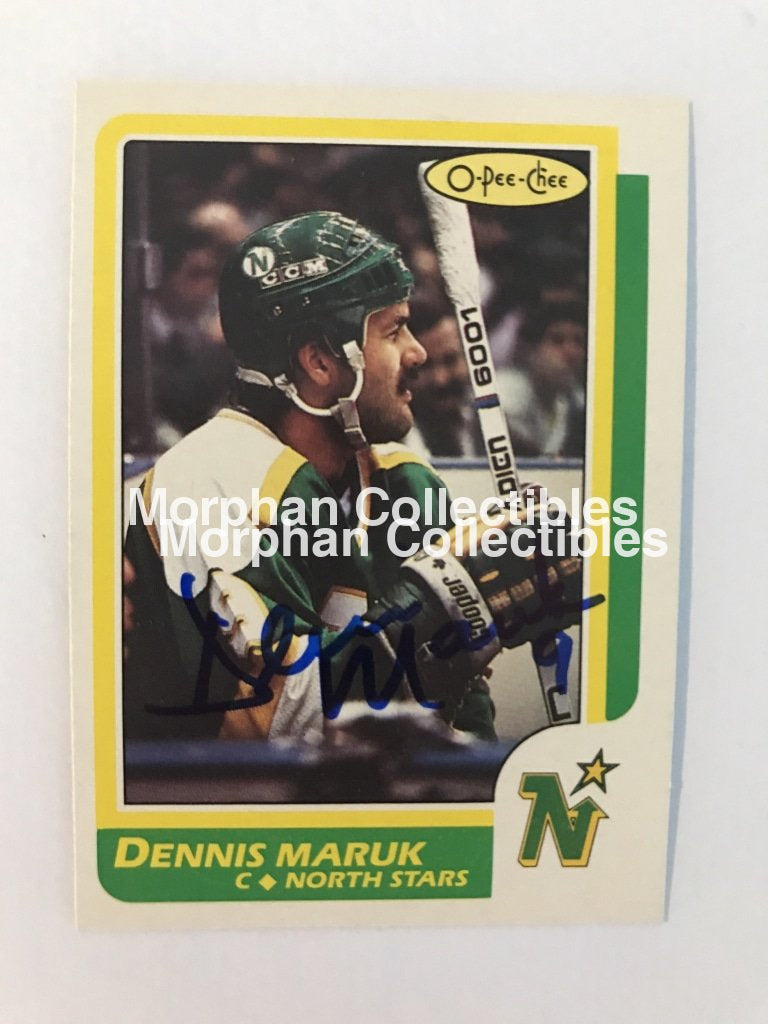 Dennis Maruk Autographed Cards 1986/87 Opc #2 Card