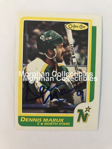 Dennis Maruk Autographed Cards 1986/87 Opc #4 Card