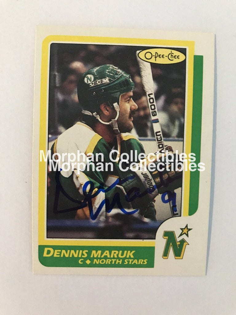 Dennis Maruk Autographed Cards 1986/87 Opc #4 Card