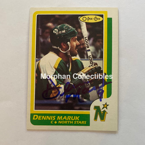 Dennis Maruk - Autographed Card 1986/87 Opc