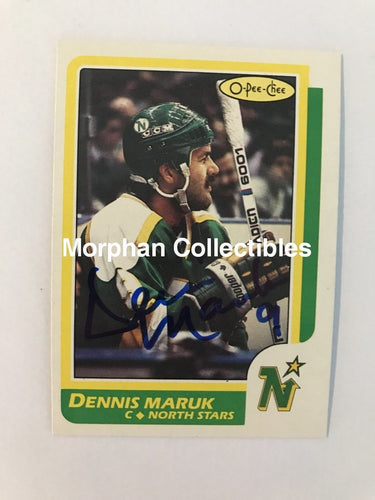 Dennis Maruk Autographed Cards 1986/87 Opc #4 Card