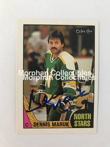 Dennis Maruk Autographed Cards 1987/88 Opc #2 Card