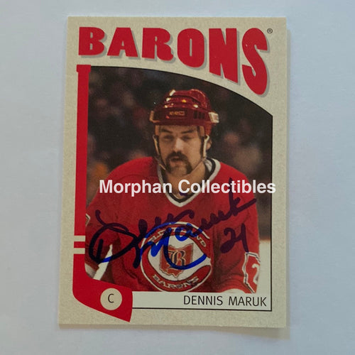Dennis Maruk - Autographed Card 2005 Itg Cleveland Barons