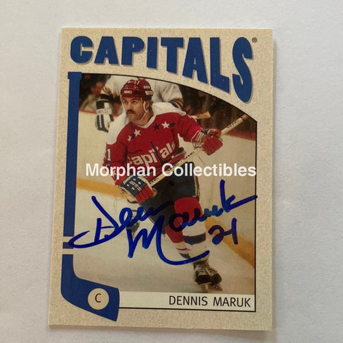 Dennis Maruk - Autographed Card 2005 Itg Washington Capitals