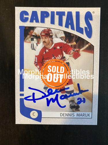 Dennis Maruk - Autographed Card 2005 Itg Washington Capitals