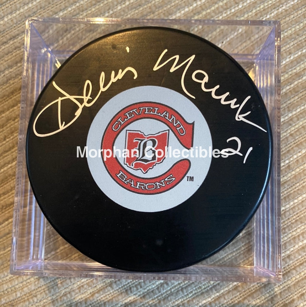 Dennis Maruk - Autographed Cleveland Barons Puck