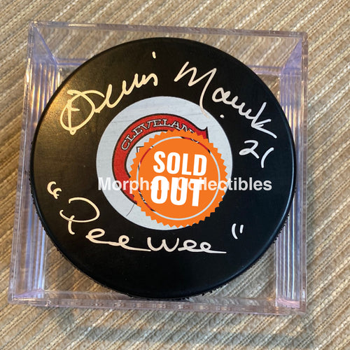 Dennis Maruk - Autographed Cleveland Barons Puck