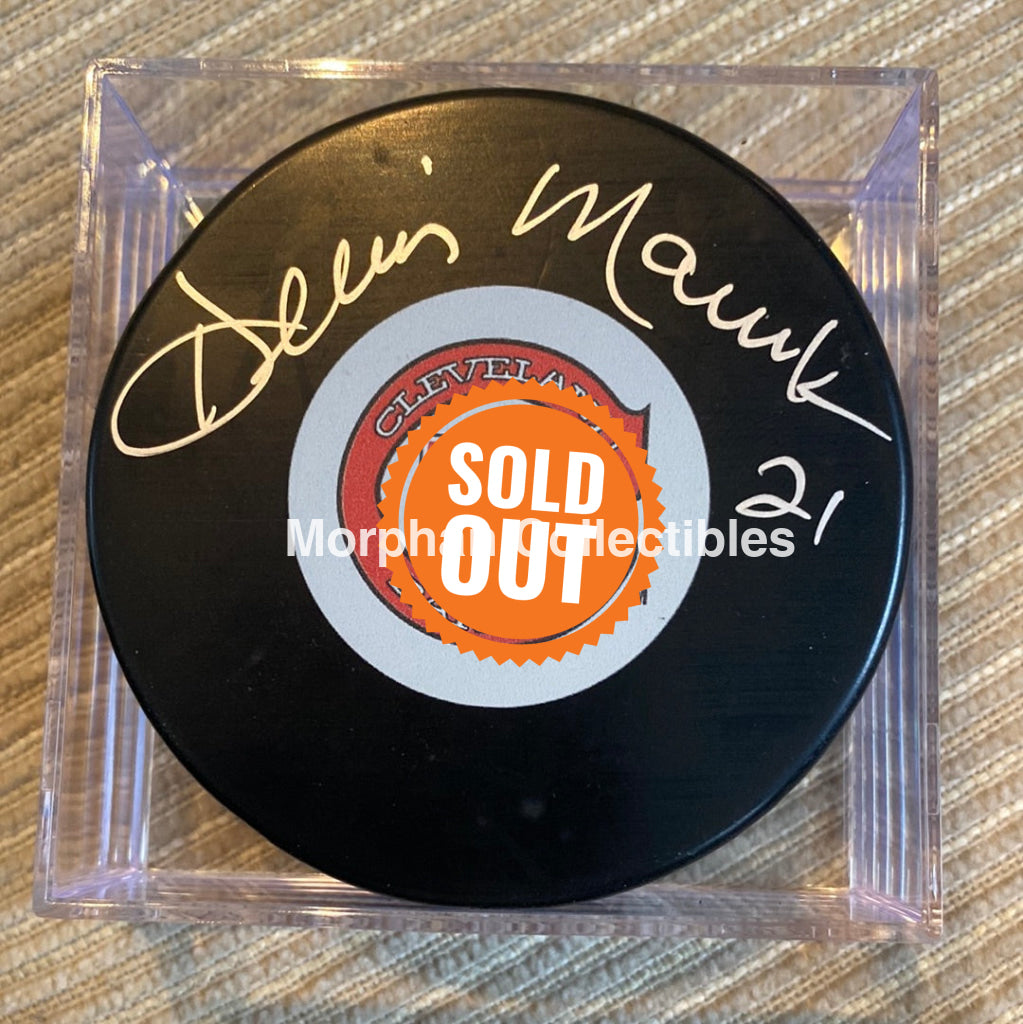 Dennis Maruk - Autographed Cleveland Barons Puck