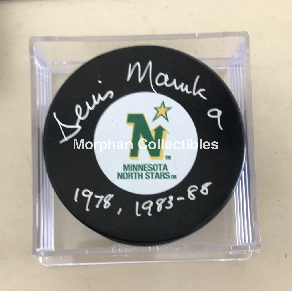 Dennis Maruk - Autographed Minnesota Puck (1978 1983-88)