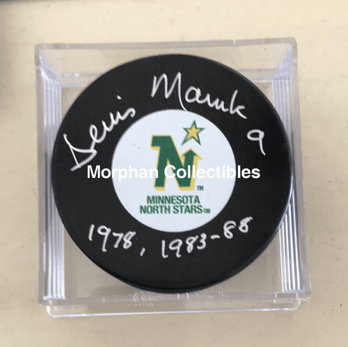 Dennis Maruk - Autographed Minnesota Puck (1978 1983-88)