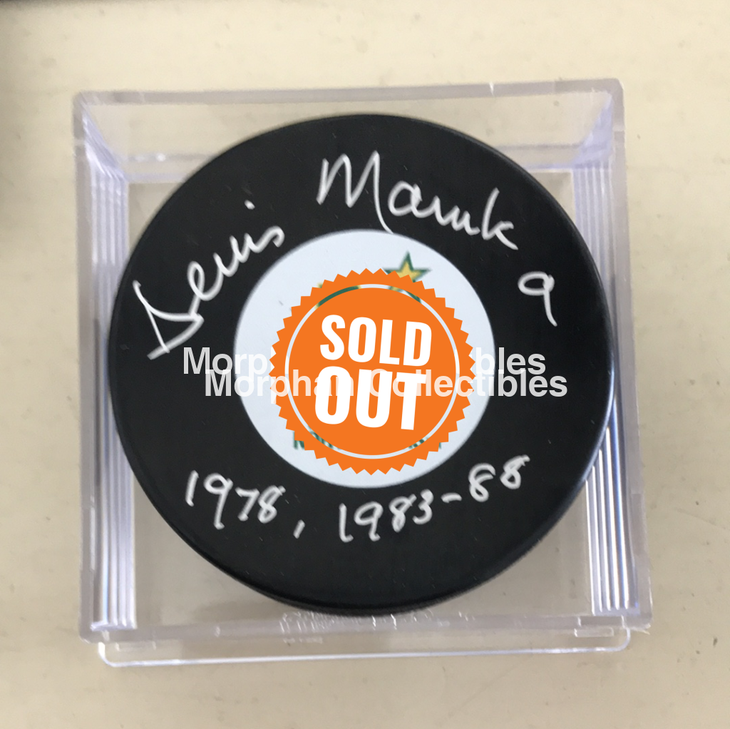 Dennis Maruk - Autographed Minnesota Puck (1978 1983-88)