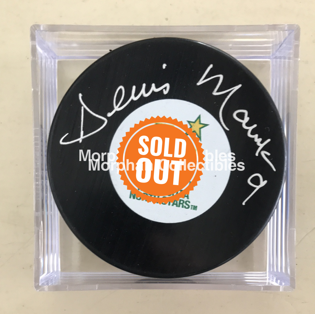 Dennis Maruk - Autographed Minnesota Puck