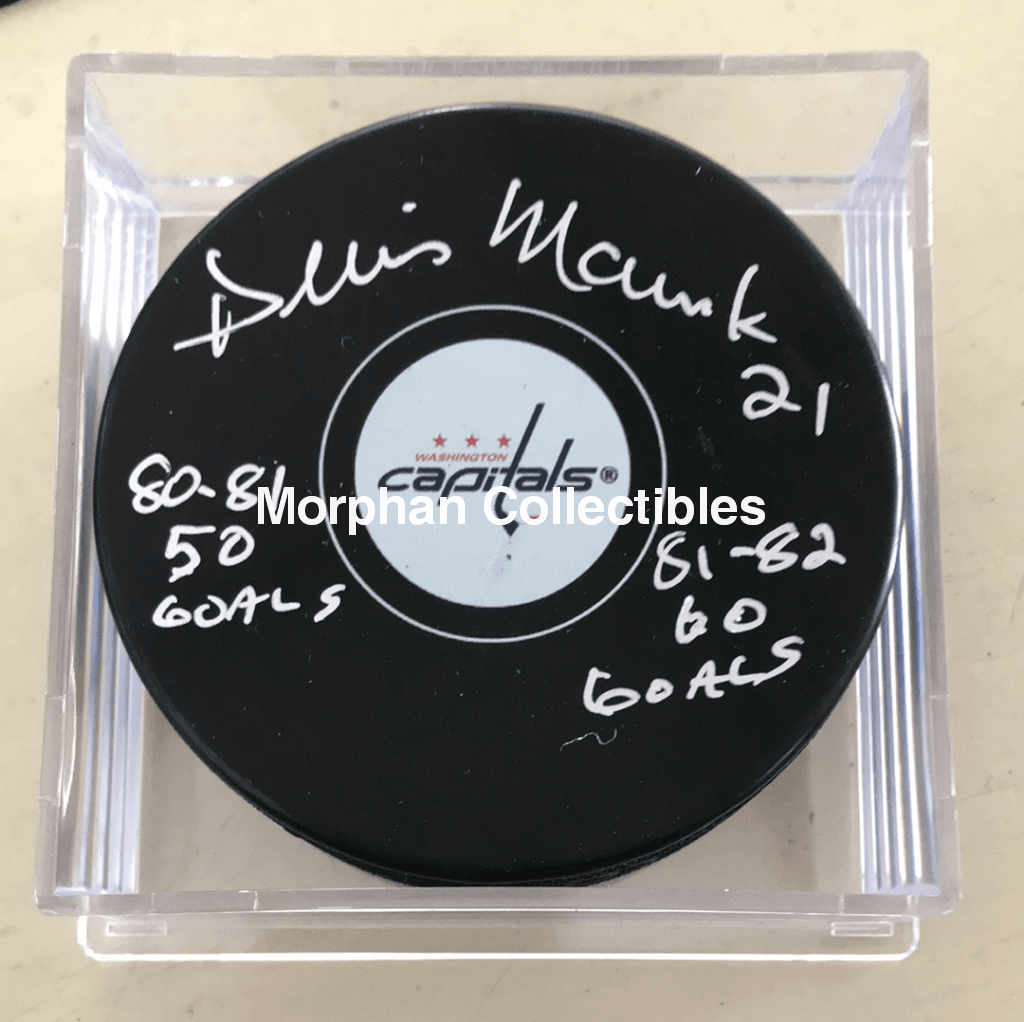 Dennis Maruk - Autographed Washington Puck (50 60 Goals)